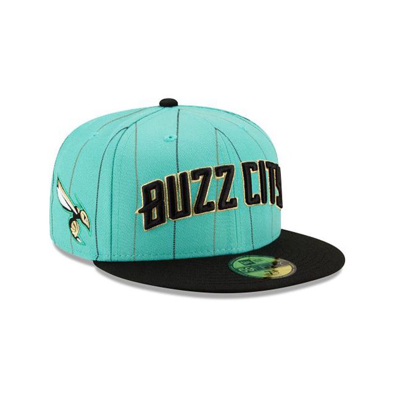 NBA Charlotte Hornets City Edition 59Fifty Fitted (DKT6591) - Blue New Era Caps